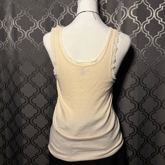 Cream Ribbed Tank Top - Picture 3 of 3